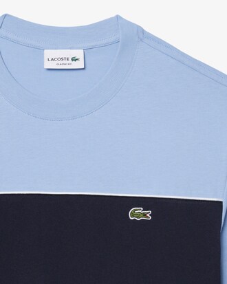 T-Shirt aus Baumwolle mit Colorblock-Design