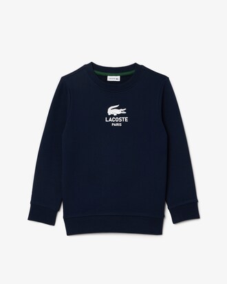 Sweatshirt aus Fleece mit Signatur-Print