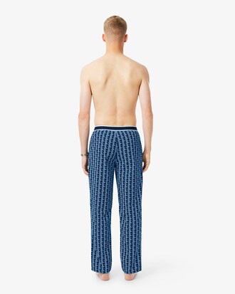 Pyjamahose aus Popeline mit Monogramm