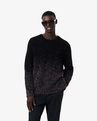 Pullover aus Jacquard mit Metallic-Ombr&eacute;-Effekt