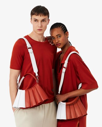 Kleine Tasche Runway Lenglen aus zweifarbigem Leder