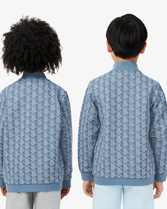 Sweatshirt Paris mit Reißverschluss, hohem Kragen und Monogramm