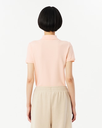 Slim Fit Damen LACOSTE Poloshirt aus Stretch-Baumwoll-Piqu&eacute;