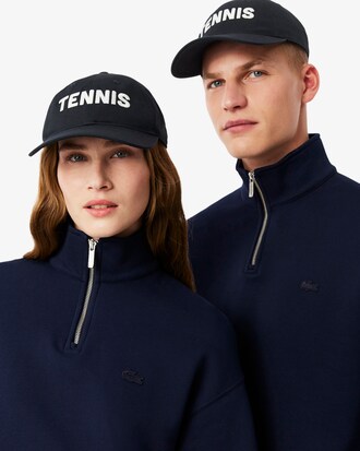 Kappe aus besticktem Baumwoll-Twill