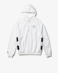 Herren-Sweatshirt mit Kapuze und gestreiften Eins&auml;tzen