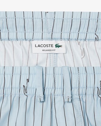 Gestreifte Shorts aus Baumwolle mit Kroko-Print