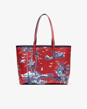 Damen ANNA wendbare Tote Bag mit Hawaii-Print und Beutel