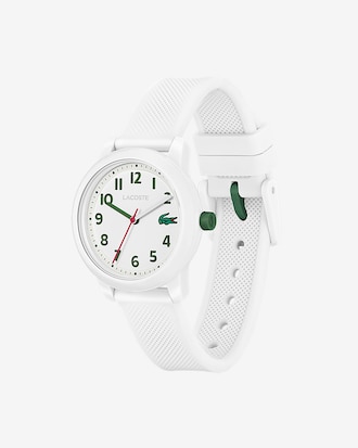 LACOSTE 12.12 Kinderuhr mit weißem Silikonband
