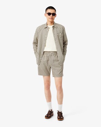 Relaxed Fit-Pyjamashorts aus Baumwollmischgewebe mit Print