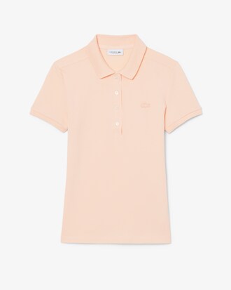 Slim Fit Damen LACOSTE Poloshirt aus Stretch-Baumwoll-Piqu&eacute;