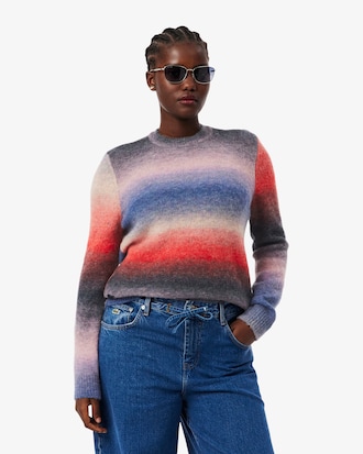 Pullover mit Ombré-Effekt und Rundhalsausschnitt