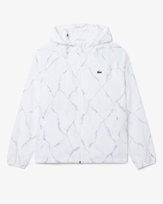 Tennisjacke mit reflektierendem Kroko-Print