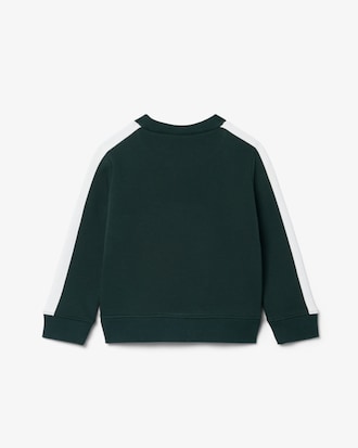 Fleece-Sweatshirt mit Colorblock-Design