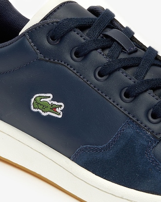 Damen-Sneakers MASTERS CUP aus Trikolor-Leder und Veloursleder