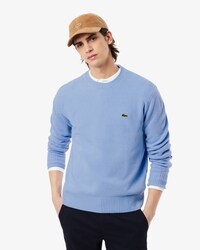 Pullover aus Tuchwolle mit Rundhalsausschnitt