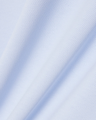 T-Shirt aus Stretch-Piqu&eacute; mit gestreiftem Kragen