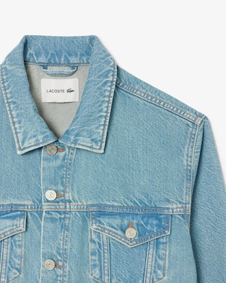 Denim-Jacke mit Krokodil