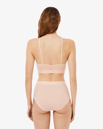 Mesh-Bralette mit Krokodil-Detail