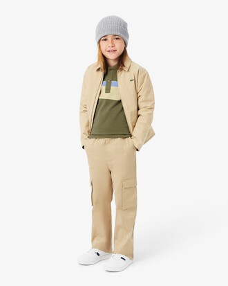 Polohemd aus Piqu&eacute; mit Colorblock-Design