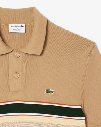 Französischer Pullover mit Streifen und Polokragen