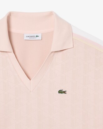 Oversized-Polohemd aus Jacquard mit Monogramm