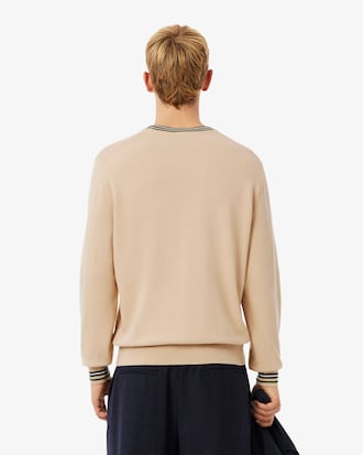 Gestreifter Pullover aus Baumwollstrick