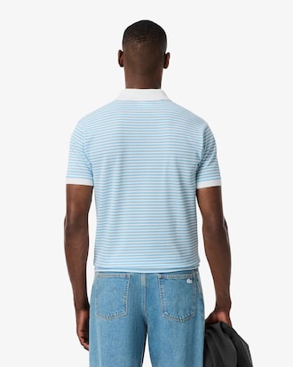 Classic Fit-Polohemd L.12.12 aus Petit Piqué mit Streifen
