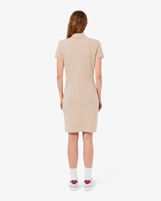 Slim Fit-Polokleid aus dehnbarem Mini Piqu&eacute;