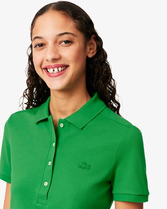 Slim Fit Damen LACOSTE Poloshirt aus Stretch-Baumwoll-Piqué