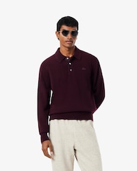 Pullover aus Filzwolle mit Polokragen