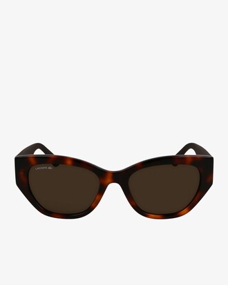 Rechteckige Acetat-Sonnenbrille mit Monogramm