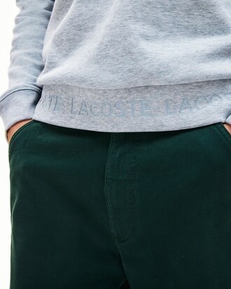 Men's Crew Neck Fleece Sweatshirt with Lacoste Wording