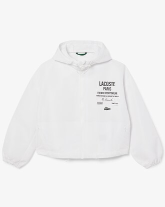 Kurze Kapuzenjacke mit Reißverschluss