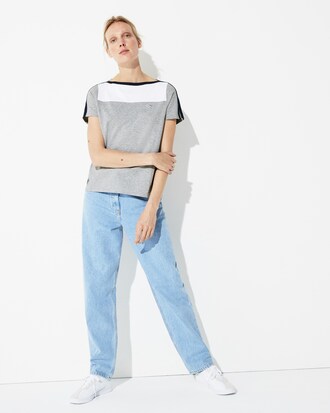 Damen Baumwoll-T-Shirt LACOSTE SPORT French Open Edition