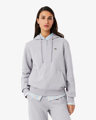 Fleece-Hoodie mit Rei&szlig;verschluss