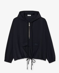 &Uuml;bergro&szlig;e Popover-Jacke aus Wollmischgewebe