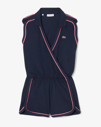 Ärmelloser Jumpsuit im Polostil