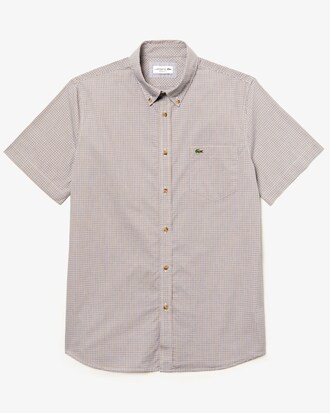 Regular Fit Herren-Hemd aus Baumwolle mit Vichy-Muster