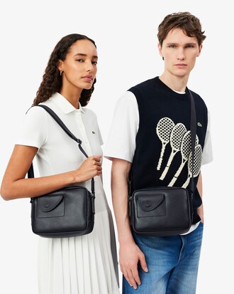 Umh&auml;ngetasche Club Lacoste aus genarbtem Leder