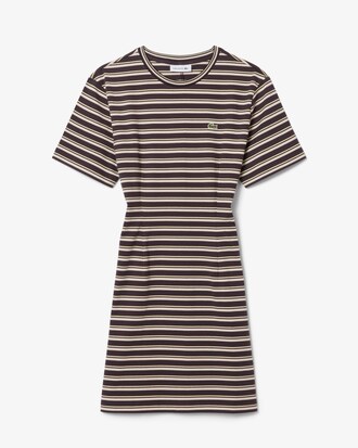 Gestreiftes T-Shirt-Kleid aus Baumwolle