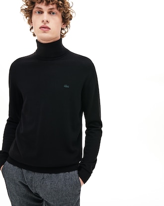 Herren-Rollkragenpullover aus Woll-Jersey