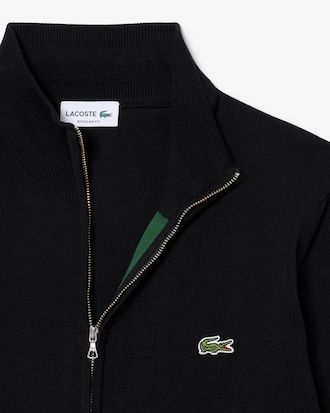 Pullover aus Baumwolle mit Rei&szlig;verschluss und hohem Kragen