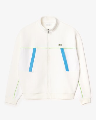 Loose Fit-Sweatshirt aus Piqué mit Reißverschluss