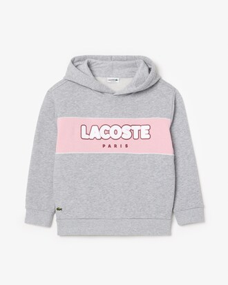 Sweatshirt aus Fleece mit Kontrast-Print