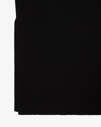 Langes, nahtloses Rippstrickkleid