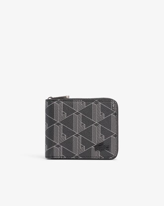 Brieftasche mit Rei&szlig;verschluss und Monogramm