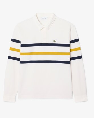 Gestreiftes Rugby-Polohemd aus Piqu&eacute;, Relaxed Fit