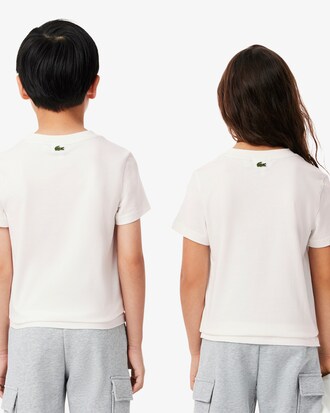 T-Shirt aus Baumwolle mit Signatur-Print