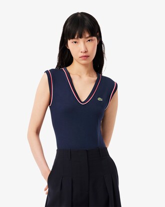 Slim Fit-Body aus Baumwolle mit freiem Rücken