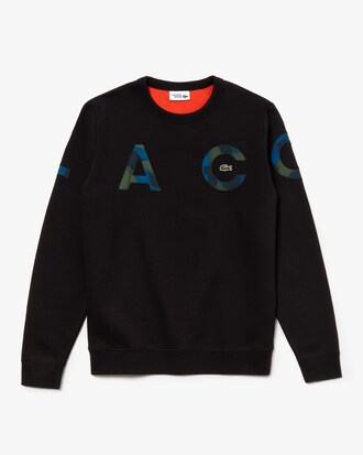 Herren LACOSTE SPORT Sweatshirt mit Tarnmuster und Schriftzug